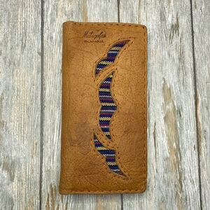 Handmade Madagalpa Nicaragua Heavy Leather Wallet Checkbook Holder Bag Purse